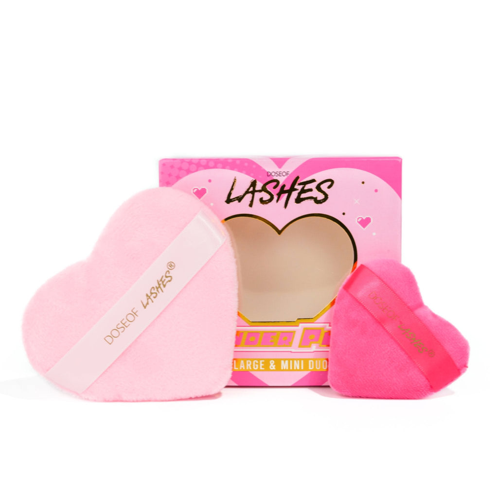 Heart Powder Puff Duo Dose of Lashes